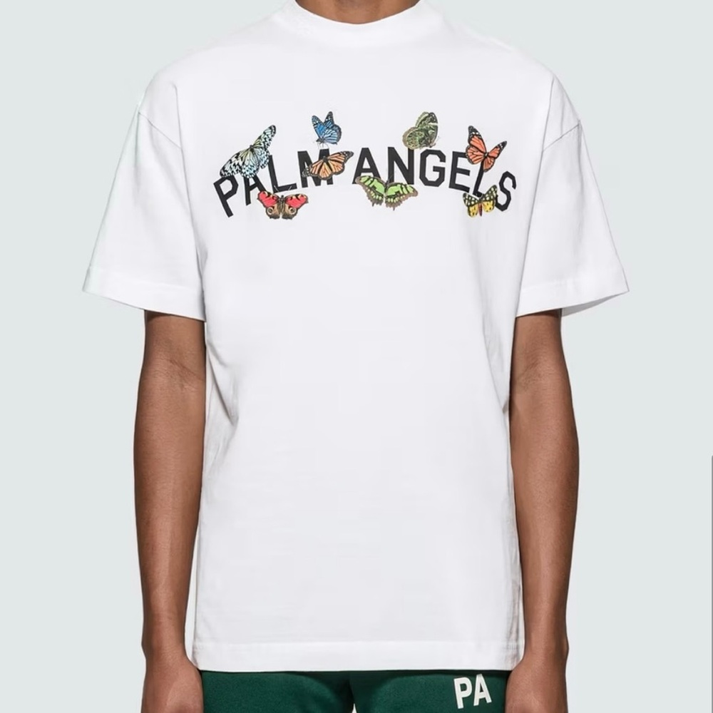 Palm Angels Butterfly College Logo T Shirt Large